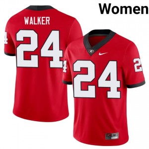 Bo Walker #24 Red Georgia Bulldogs Women Football High School Jersey | Premium Stitched Edition 36252375