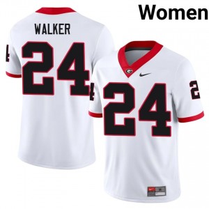 #24 Bo Walker White UGA Bulldogs Women Stitched College Jersey | Exclusive Football Apparel 90492230
