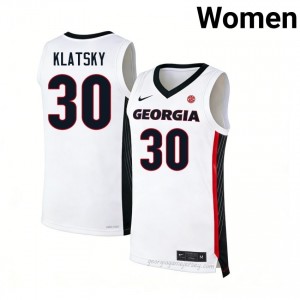 #30 Brandon Klatsky White Dawgs Women Stitched Jersey | Exclusive Hoops Apparel 37823360