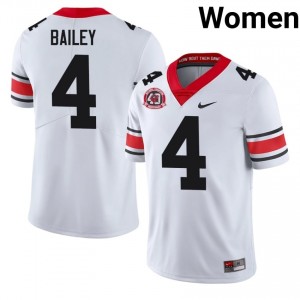 Champ Bailey #4 1980 National Champions 40th Anniversary White Georgia Women Football NCAA Jersey | Premium Stitched Edition 68575440