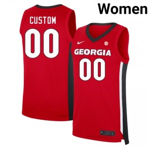 Custom #00 Red Georgia Bulldogs Women Basketball Jersey | Premium Stitched Edition 21476516