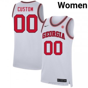 Georgia Custom #00 Team Jersey | Collegiate White Women Basketball Uniform 64872318