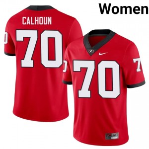 Georgia Bulldogs Daniel Calhoun #70 Jersey | Collegiate Red Women Football Uniform 14743705