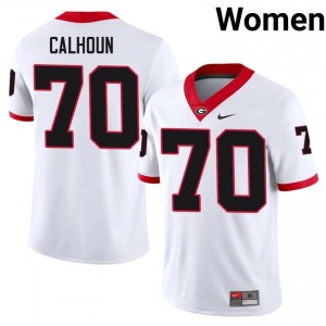 Daniel Calhoun #70 White UGA Bulldogs Women Football College Jersey | Premium Stitched Edition 89233870
