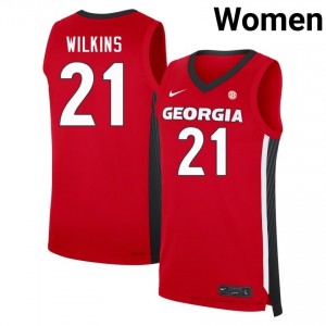 Dominique Wilkins #21 Red Georgia Bulldogs Women Basketball Jersey | Premium Stitched Edition 41784915