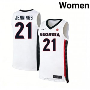 #21 Dominique Wilkins White UGA Bulldogs Women Stitched Jersey | Exclusive Hoops Apparel 21214372