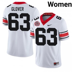 Dontrell Glover #63 1980 National Champions 40th Anniversary White Georgia Women Football NCAA Jersey | Premium Stitched Edition 71737398