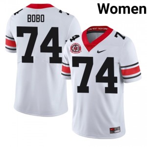 Georgia Drew Bobo #74 1980 National Champions 40th Anniversary Jersey | Collegiate White Women Football Uniform 49142006