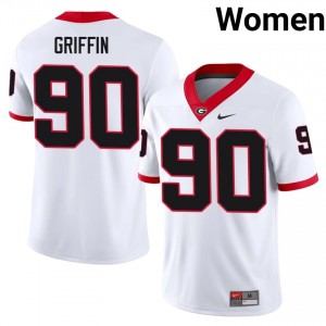 White Elijah Griffin #90 UGA Bulldogs Women Football Gameday Jersey | NCAA Official Look 34299442