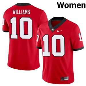 #10 Elyiss Williams Red Georgia Bulldogs Women Stitched High School Jersey | Exclusive Football Apparel 63240322