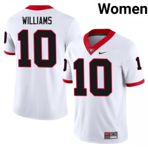 White Elyiss Williams #10 UGA Bulldogs Women Football Gameday Jersey | NCAA Official Look 29246103