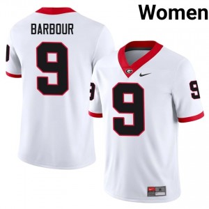 #9 Ethan Barbour White UGA Bulldogs Women Stitched College Jersey | Exclusive Football Apparel 68062082
