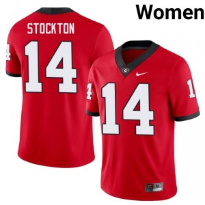 Red Gunner Stockton #14 Georgia Bulldogs Women Football Gameday Jersey | NCAA Official Look 79394575