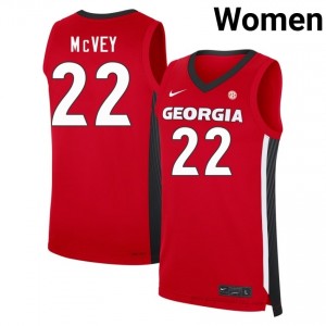 Jackson McVey #22 Red UGA Women Basketball Jersey | Premium Stitched Edition 78861984