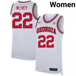 Georgia Bulldogs Jackson McVey #22 Team Jersey | Collegiate White Women Basketball Uniform 86569342