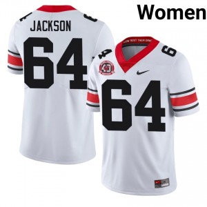 Georgia Jahzare Jackson #64 1980 National Champions 40th Anniversary Jersey | Collegiate White Women Football Uniform 63106188