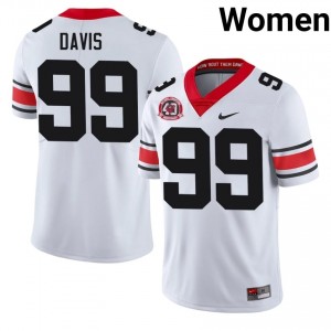 White Jordan Davis #99 Georgia Women Football 1980 National Champions 40th Anniversary Gameday Jersey | NCAA Official Look 40608243