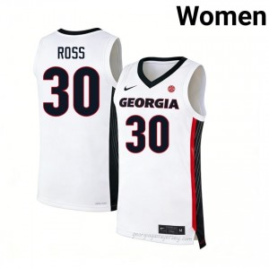 #30 Jordan Ross White UGA Bulldogs Women Stitched Jersey | Exclusive Hoops Apparel 45354225