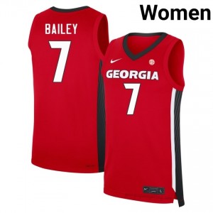 Justin Bailey #7 Red Georgia Bulldogs Women Basketball Jersey | Premium Stitched Edition 44571827