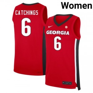 Kanon Catchings #6 Red Georgia Women Basketball Jersey | Premium Stitched Edition 72978895