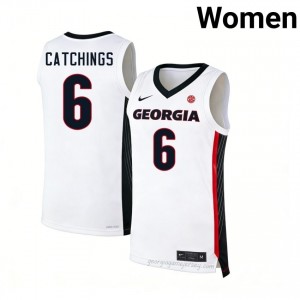#6 Kanon Catchings White Dawgs Women Stitched Jersey | Exclusive Hoops Apparel 88856368