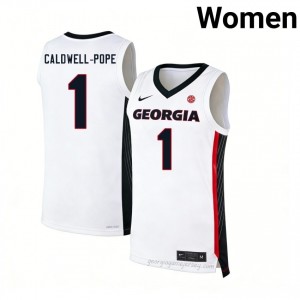 #1 Kentavious Caldwell-Pope White Dawgs Women Stitched Jersey | Exclusive Hoops Apparel 34103696