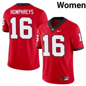 Georgia Bulldogs London Humphreys #16 Jersey | Collegiate Red Women Football Uniform 44681223