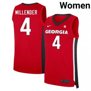 Marcus Millender #4 Red UGA Women Basketball Jersey | Premium Stitched Edition 96306026