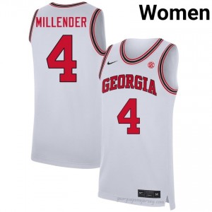 Georgia Bulldogs Marcus Millender #4 Team Jersey | Collegiate White Women Basketball Uniform 16568591