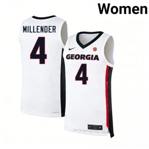 #4 Marcus Millender White Georgia Women Stitched Jersey | Exclusive Hoops Apparel 25272934