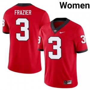#3 Nate Frazier Red Georgia Bulldogs Women Stitched High School Jersey | Exclusive Football Apparel 44878782