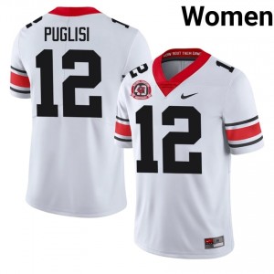 White Ryan Puglisi #12 Georgia Women Football 1980 National Champions 40th Anniversary Gameday Jersey | NCAA Official Look 23081842