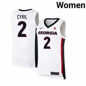 #2 Somtochukwu Cyril White UGA Women Stitched Jersey | Exclusive Hoops Apparel 50211445