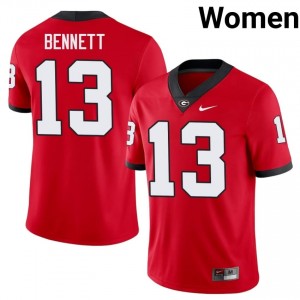 Red Stetson Bennett #13 Georgia Bulldogs Women Football Gameday Jersey | NCAA Official Look 55124032