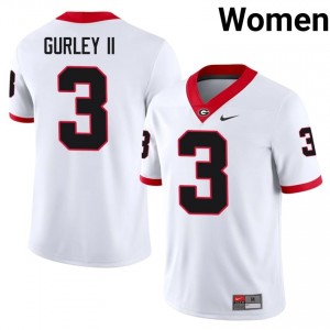 #3 Todd Gurley II White UGA Bulldogs Women Stitched College Jersey | Exclusive Football Apparel 55661544