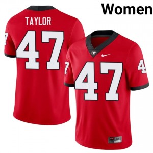 Red Will Taylor #47 Georgia Bulldogs Women Football Gameday Jersey | NCAA Official Look 58665158