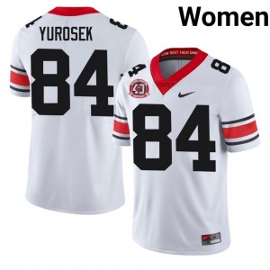 Ben Yurosek #84 1980 National Champions 40th Anniversary White Georgia Women Football NCAA Jersey | Premium Stitched Edition 23233765