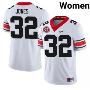 Georgia Cash Jones #32 1980 National Champions 40th Anniversary Jersey | Collegiate White Women Football Uniform 67604067