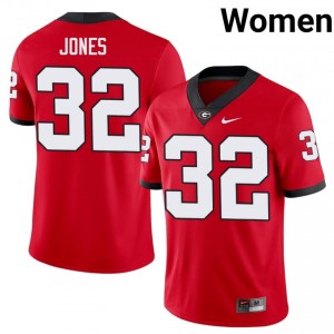 Cash Jones #32 Red Georgia Bulldogs Women Football High School Jersey | Premium Stitched Edition 29700171