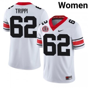 Georgia Charley Trippi #62 1980 National Champions 40th Anniversary Jersey | Collegiate White Women Football Uniform 85308025