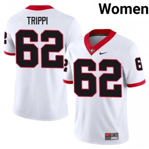 #62 Charley Trippi White UGA Bulldogs Women Stitched College Jersey | Exclusive Football Apparel 10095700