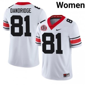 Craig Dandridge #81 1980 National Champions 40th Anniversary White Georgia Women Football NCAA Jersey | Premium Stitched Edition 14620879
