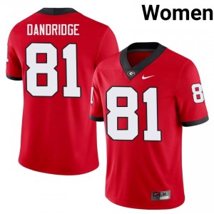 #81 Craig Dandridge Red Georgia Bulldogs Women Stitched High School Jersey | Exclusive Football Apparel 90782409
