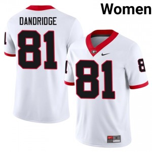 White Craig Dandridge #81 UGA Bulldogs Women Football Gameday Jersey | NCAA Official Look 86431698