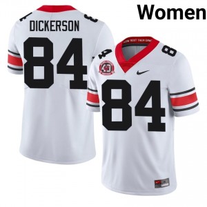 Georgia Dallas Dickerson #84 1980 National Champions 40th Anniversary Jersey | Collegiate White Women Football Uniform 51629844