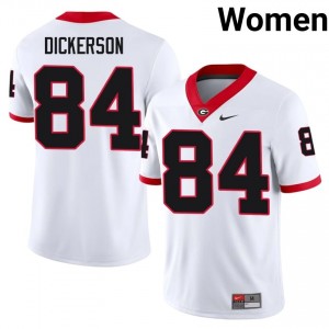 #84 Dallas Dickerson White UGA Bulldogs Women Stitched College Jersey | Exclusive Football Apparel 92493807
