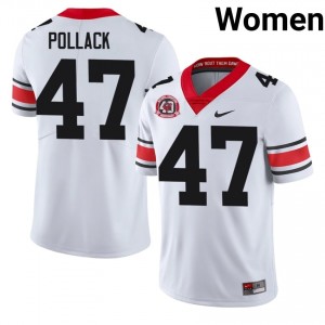 David Pollack #47 1980 National Champions 40th Anniversary White Georgia Women Football NCAA Jersey | Premium Stitched Edition 74523811