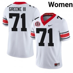 Georgia Earnest Greene III #71 1980 National Champions 40th Anniversary Jersey | Collegiate White Women Football Uniform 56919547