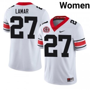 Georgia Jae Lamar #27 1980 National Champions 40th Anniversary Jersey | Collegiate White Women Football Uniform 49299766
