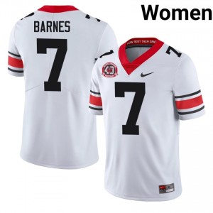 Georgia Khalil Barnes #7 1980 National Champions 40th Anniversary Jersey | Collegiate White Women Football Uniform 57612355